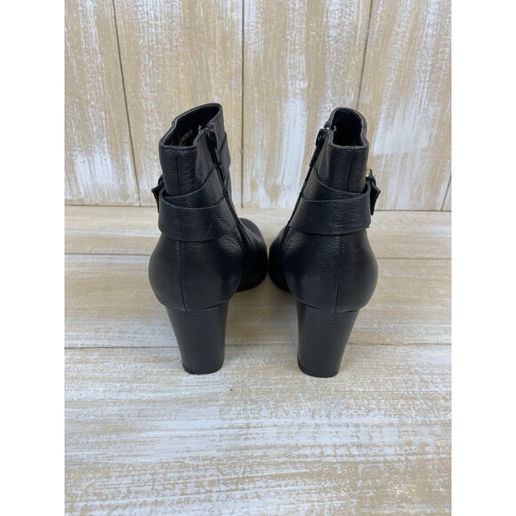 Cole Haan Rhinecliff Black Pebbled Leather Bootie Women’s 7.5 Ankle Boot Heel - Picture 5 of 12